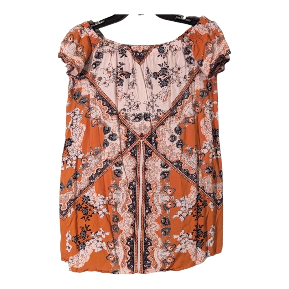Ecote Urban Outfitters Off The Shoulder Rayon Floral Dress Sz Small